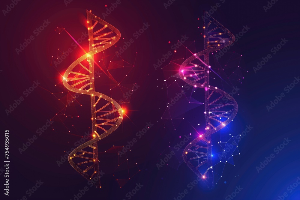 Obraz premium Dna concept illustration. Dna molecule structure
