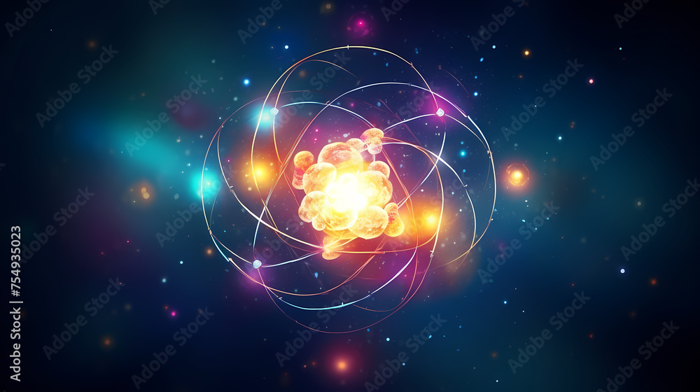 Obraz premium simple atomic concept