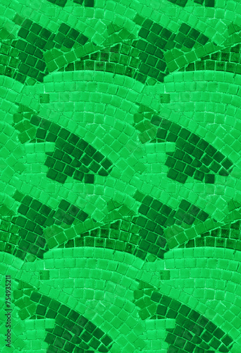 green color mosaic abstract seamless bacground © Alexander Potapov