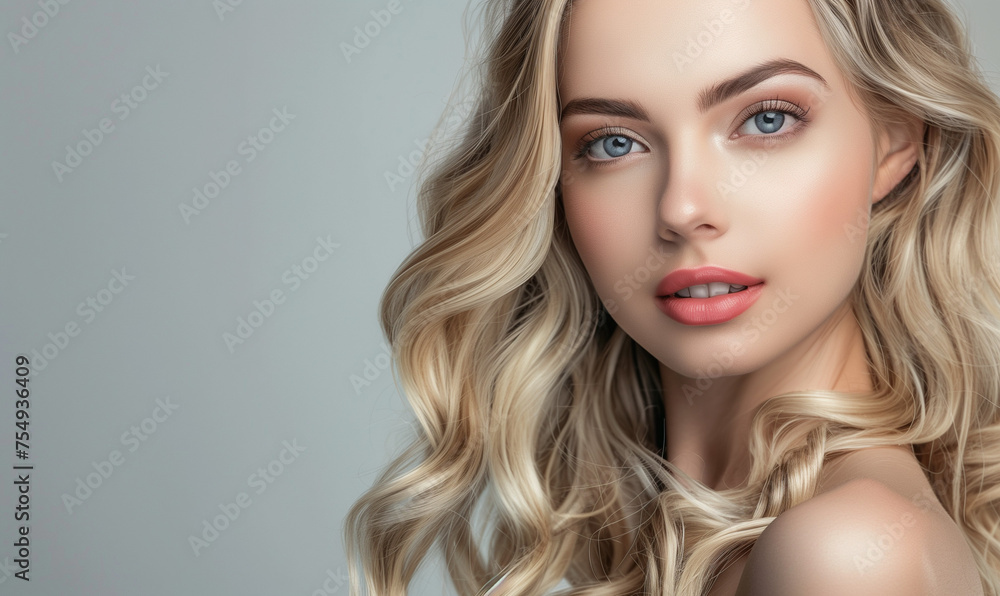 Fototapeta premium blonde hair Model. 