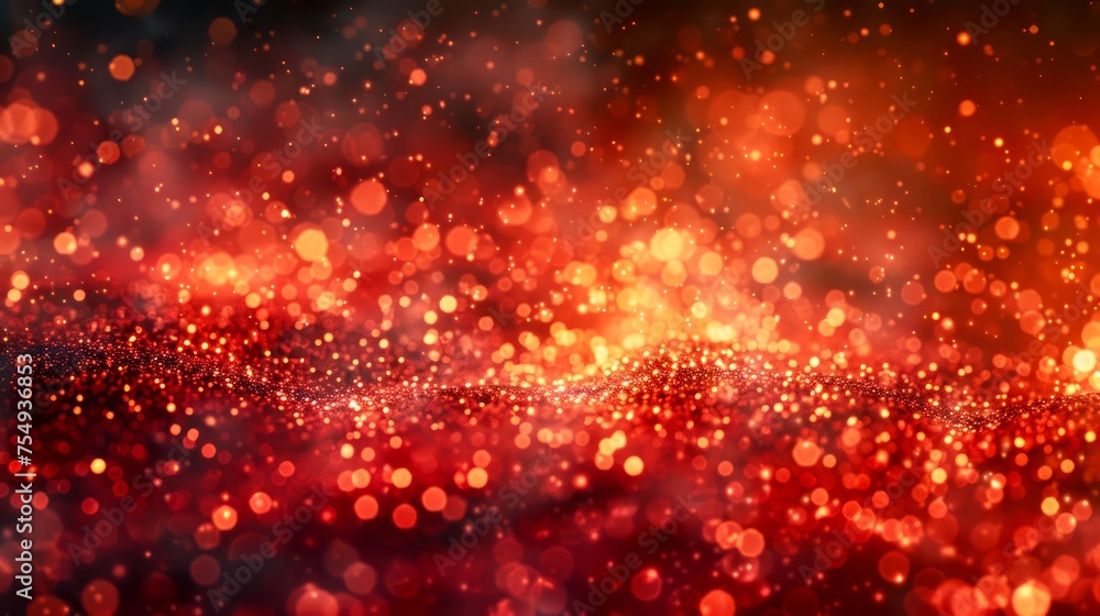 Sparkling Red and Orange Bokeh Light Effect on Dark Background for Vibrant Festive or Abstract Concepts Sparkling Red and Orange Bokeh Light Effect on Dark Background for Vibrant Festive or Abstract Concepts