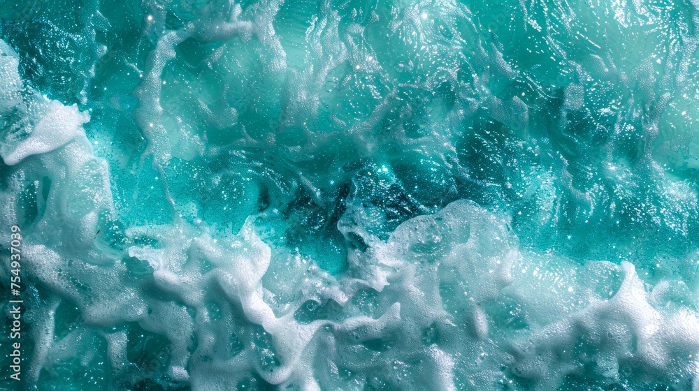Tranquil Turquoise Waves Crashing with Vigor - Pristine Ocean Texture for Refreshing Backgrounds Tranquil Turquoise Waves Crashing with Vigor - Pristine Ocean Texture for Refreshing Backgrounds