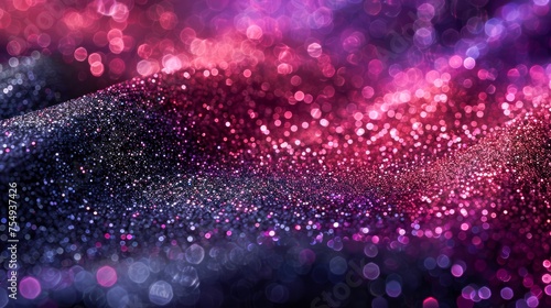 Vibrant Abstract Bokeh Lights Background with Purple and Pink Glitter Sparkle - Ideal for Festive, Celebration, and Luxury Themes