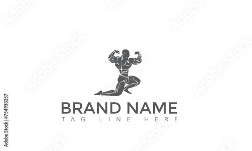 Set of monochrome fitness emblems, labels, badges, logos and designed elements.