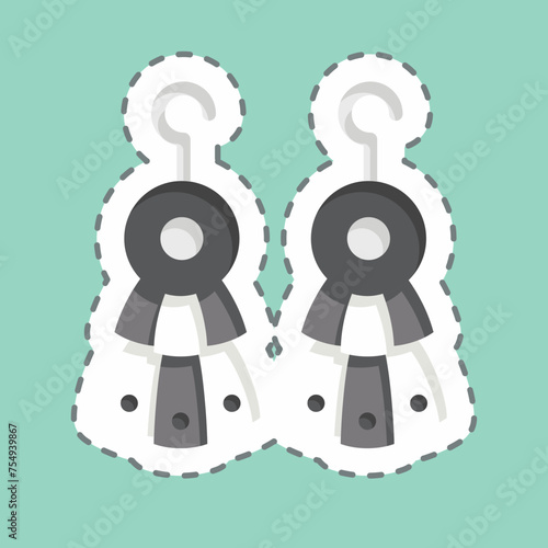 Sticker line cut Pabrik Earnings. related to Indigenous People symbol. simple design editable. simple illustration photo