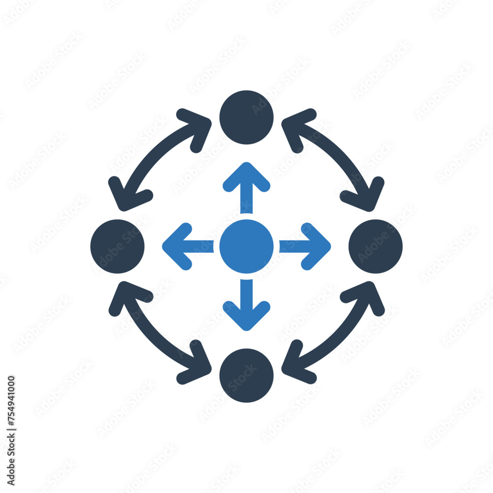 Decentralized Icon - Centralized Icon Decentralized Icon - Centralized Icon