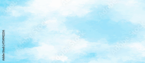 Blue sky with cloud .Beautiful blue sky with white clouds .bright cloud cover in the sun calm clear winter air background .gradient light white background.	