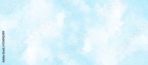 Blue sky with cloud .Beautiful blue sky with white clouds .bright cloud cover in the sun calm clear winter air background .gradient light white background.	