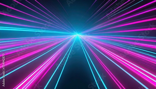 blue and pink neon speed line background