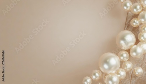 luxury background with copy space creamy pearl 3d rendering