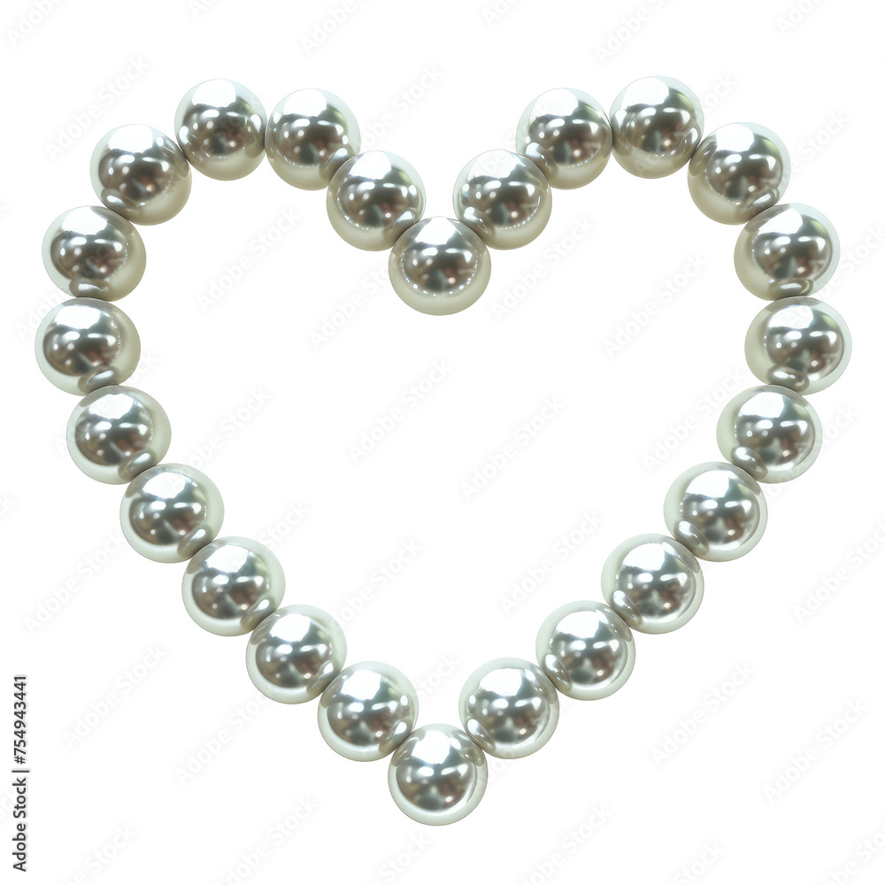 Heart Shape Made with Shiny Silver Spheres Symbolizing Love and Affection. Heart Shape Made with Shiny Silver Spheres Symbolizing Love and Affection.