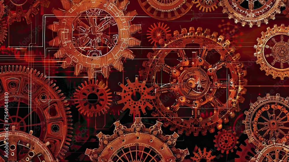 Background with mechanic gears.