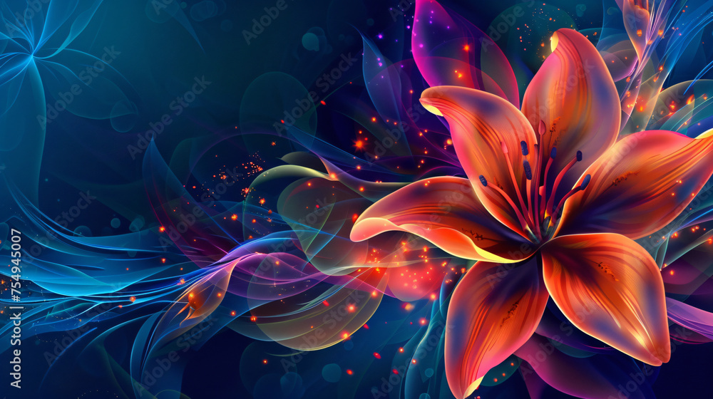 Abstract floral light airy background