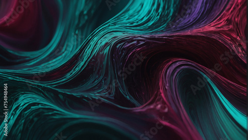 Abstract design showcasing flowing gradients in electric teal, ruby, and amethyst.