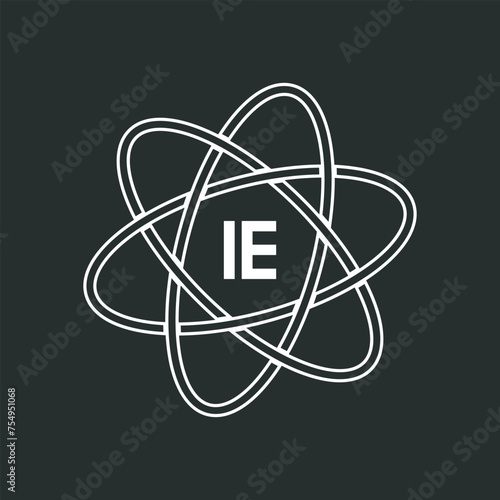 IE letter logo design on white background. IE logo. IE creative initials letter Monogram logo icon concept. IE letter design