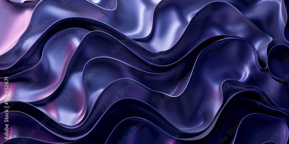 Obraz premium A blue and purple fabric with a wave pattern