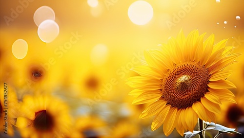 sunflower near a yellow field