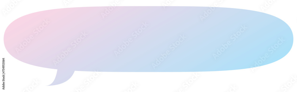 吹き出しのイラスト14【パステルカラーの2色グラデーション（ピンク・水色）】