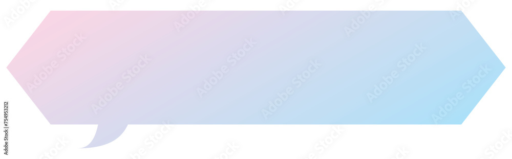 吹き出しのイラスト15【パステルカラーの2色グラデーション（ピンク・水色）】