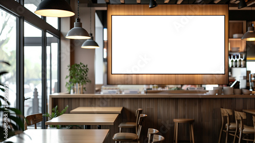 Restaurant menu board blank mockup showcase your menu items and prices design background