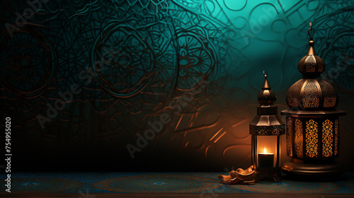 elegant soulful reflections a ramadan greeting card background