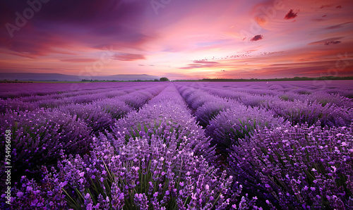 lavender field-generative ai © siwoo-mint