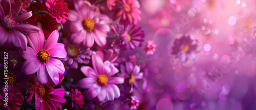 Colorful flower background purple