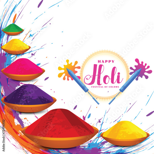 illustration of abstract colorful Happy Holi background