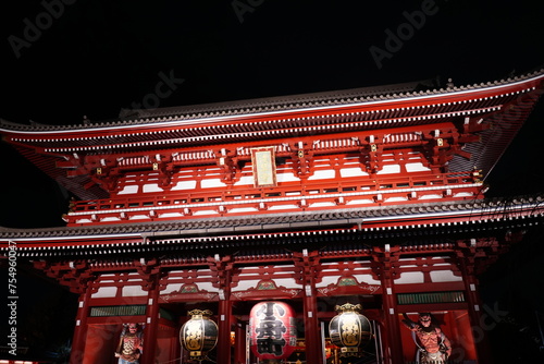 Sensoji or Asakusa Kannon Temple in Asakusa, Tokyo, Japan - 日本 東京 浅草 浅草寺 宝蔵門
