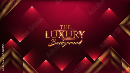 Red and Gold Award Background. Modern Luxury and Premium Design Template. Beautiful Wedding Template. Celebrating Graphics for Birthday and Event occasion. Royal Looking Creative Design Pattern.