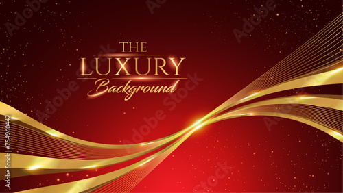 Red Modern Luxury Award Background. Premium Looking Graphic Template. Royal Look and Feel Banner. Elegant Anniversary Artwork. Elite Event Backdrop. Grand Celebration Invitation Card.