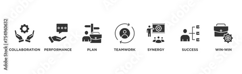 Outplacement banner web icon vector illustration concept with icon of support, advice, career guidance, former employer, workshop, skills, new job, training, and presentation	