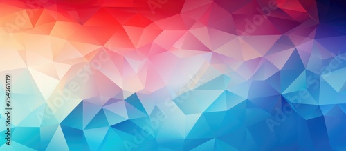 A vibrant and dynamic abstract background featuring a multitude of triangles in various sizes and colors. The triangles create a mosaic-like pattern that covers the entire space 