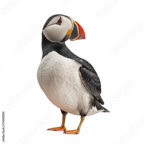 Atlantic puffin on isolated transparent background © Rushi