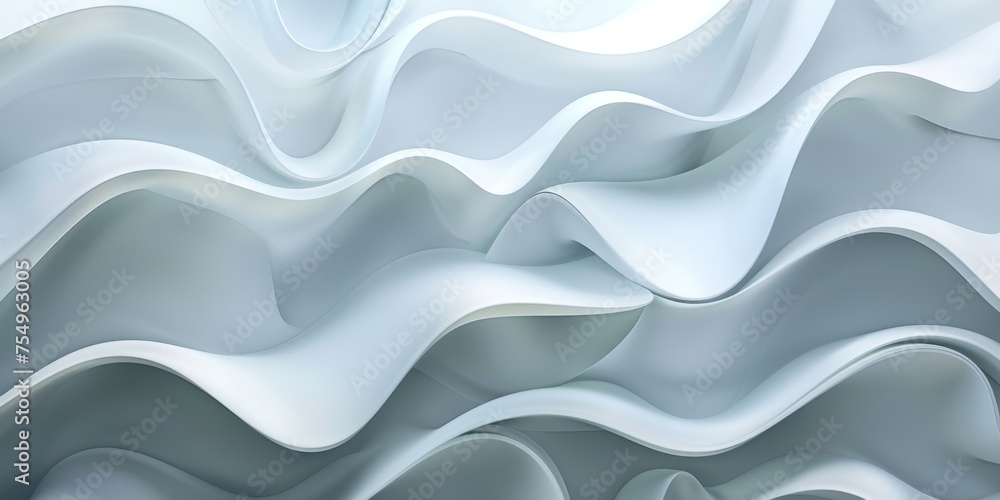 Fototapeta premium The image is a white wave with a lot of detail