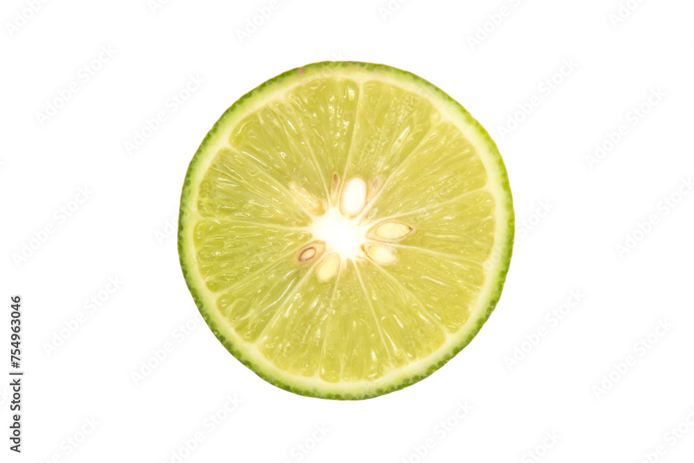 lime in a family Rutaceae with isolated backgrounds, cross-section lime in a family Rutaceae with isolated backgrounds, cross-section