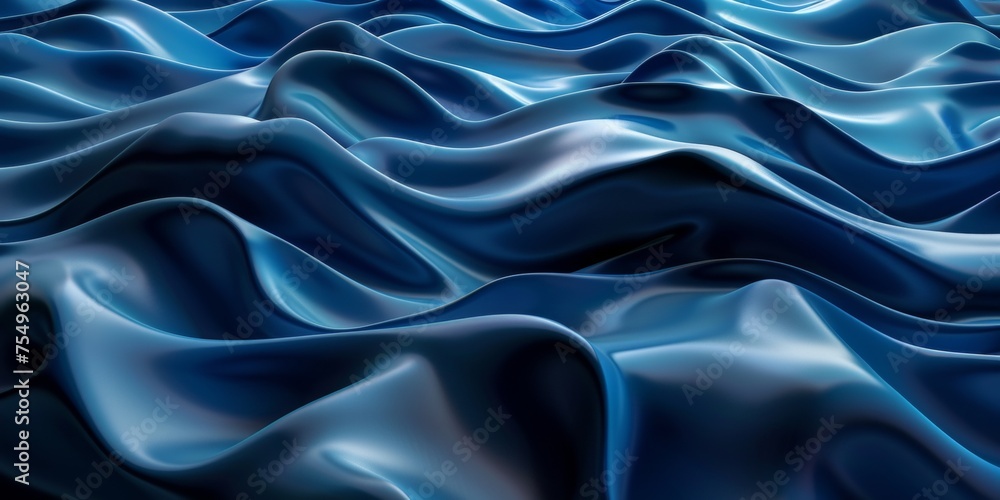 Obraz premium A blue wave with a lot of detail
