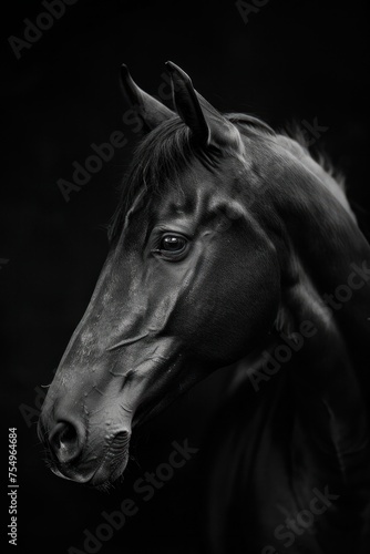 the close up of a horse's face