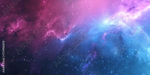 A colorful space background with purple and blue stars