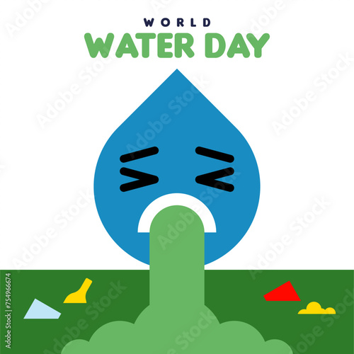 World water day background illustration