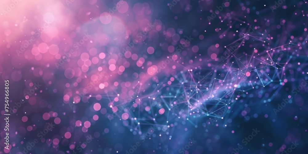 A purple background with a lot of dots and lines A purple background with a lot of dots and lines