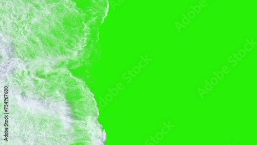 Ocean splash on green background 
