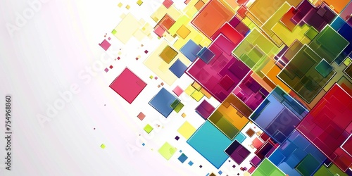 A colorful background with squares of different colors - stock background.