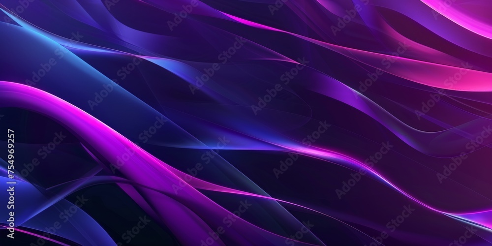 Obraz premium A purple and blue wave pattern with a purple and blue background - stock background.
