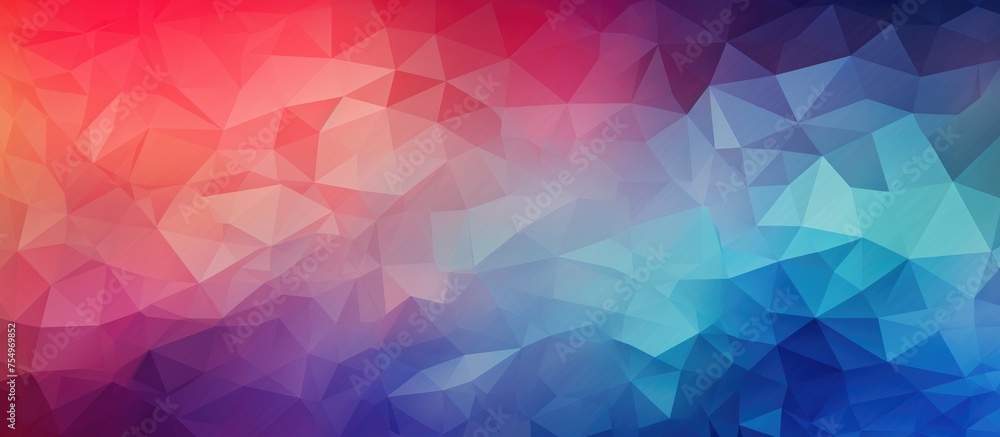 Fototapeta premium A vibrant and dynamic abstract background featuring an array of colorful triangular shapes. The design is modern and trendy, suitable for fashion prints and interior design.