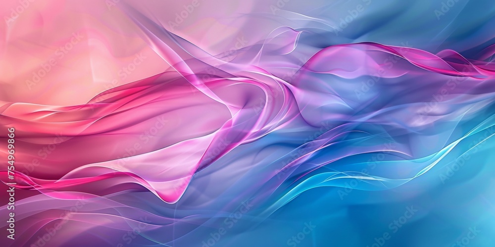 Fototapeta premium A colorful, abstract background with a pink and blue swirl - stock background.