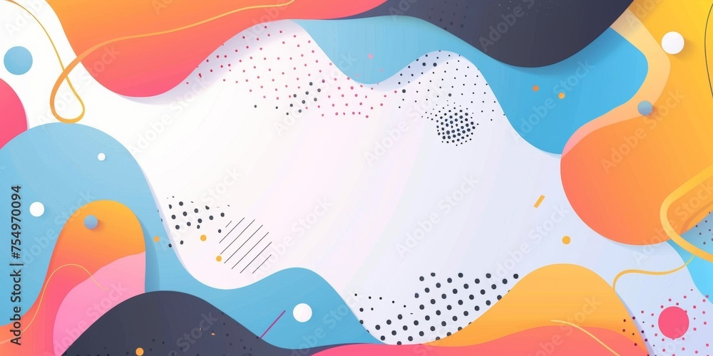 Obraz premium A colorful background with a white background and a blue line - stock background.