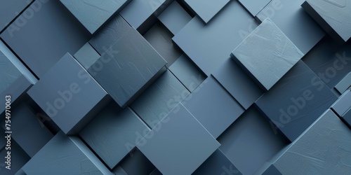 A blue background with squares of different sizes - stock background.