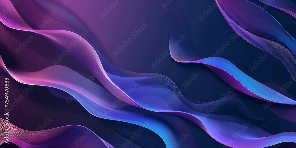 Obraz premium A purple and blue wave with a purple background - stock background.