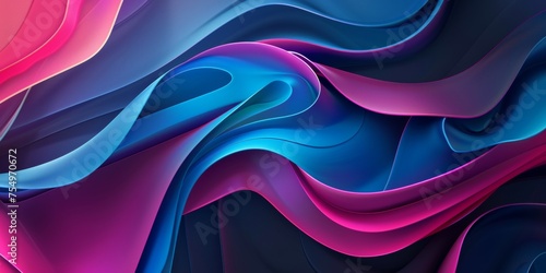A colorful  abstract design with a blue and pink wave - stock background.